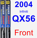 Front Wiper Blade Pack for 2004 Infiniti QX56 - Vision Saver