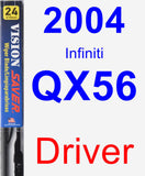 Driver Wiper Blade for 2004 Infiniti QX56 - Vision Saver