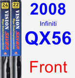 Front Wiper Blade Pack for 2008 Infiniti QX56 - Vision Saver