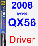 Driver Wiper Blade for 2008 Infiniti QX56 - Vision Saver