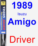 Driver Wiper Blade for 1989 Isuzu Amigo - Vision Saver