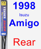 Rear Wiper Blade for 1998 Isuzu Amigo - Vision Saver