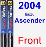 Front Wiper Blade Pack for 2004 Isuzu Ascender - Vision Saver