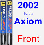 Front Wiper Blade Pack for 2002 Isuzu Axiom - Vision Saver