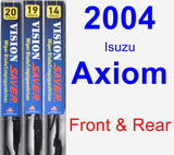 Front & Rear Wiper Blade Pack for 2004 Isuzu Axiom - Vision Saver