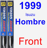 Front Wiper Blade Pack for 1999 Isuzu Hombre - Vision Saver