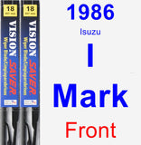 Front Wiper Blade Pack for 1986 Isuzu I-Mark - Vision Saver