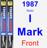 Front Wiper Blade Pack for 1987 Isuzu I-Mark - Vision Saver