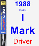 Driver Wiper Blade for 1988 Isuzu I-Mark - Vision Saver