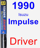 Driver Wiper Blade for 1990 Isuzu Impulse - Vision Saver