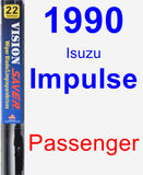 Passenger Wiper Blade for 1990 Isuzu Impulse - Vision Saver