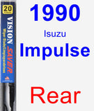 Rear Wiper Blade for 1990 Isuzu Impulse - Vision Saver