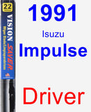 Driver Wiper Blade for 1991 Isuzu Impulse - Vision Saver