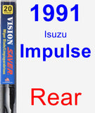 Rear Wiper Blade for 1991 Isuzu Impulse - Vision Saver