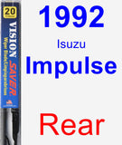 Rear Wiper Blade for 1992 Isuzu Impulse - Vision Saver