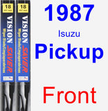 Front Wiper Blade Pack for 1987 Isuzu Pickup - Vision Saver