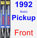 Front Wiper Blade Pack for 1992 Isuzu Pickup - Vision Saver