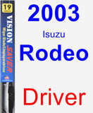 Driver Wiper Blade for 2003 Isuzu Rodeo - Vision Saver