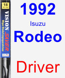 Driver Wiper Blade for 1992 Isuzu Rodeo - Vision Saver