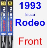 Front Wiper Blade Pack for 1993 Isuzu Rodeo - Vision Saver