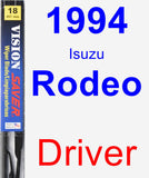 Driver Wiper Blade for 1994 Isuzu Rodeo - Vision Saver