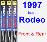 Front & Rear Wiper Blade Pack for 1997 Isuzu Rodeo - Vision Saver