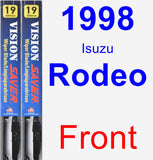 Front Wiper Blade Pack for 1998 Isuzu Rodeo - Vision Saver