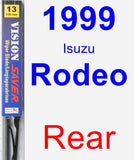 Rear Wiper Blade for 1999 Isuzu Rodeo - Vision Saver