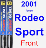 Front Wiper Blade Pack for 2001 Isuzu Rodeo Sport - Vision Saver