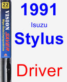 Driver Wiper Blade for 1991 Isuzu Stylus - Vision Saver