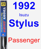 Passenger Wiper Blade for 1992 Isuzu Stylus - Vision Saver