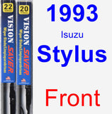 Front Wiper Blade Pack for 1993 Isuzu Stylus - Vision Saver