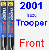 Front Wiper Blade Pack for 2001 Isuzu Trooper - Vision Saver