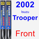 Front Wiper Blade Pack for 2002 Isuzu Trooper - Vision Saver