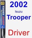 Driver Wiper Blade for 2002 Isuzu Trooper - Vision Saver