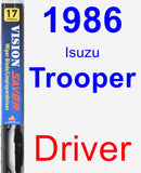 Driver Wiper Blade for 1986 Isuzu Trooper - Vision Saver