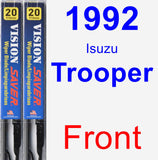 Front Wiper Blade Pack for 1992 Isuzu Trooper - Vision Saver