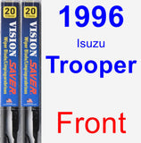 Front Wiper Blade Pack for 1996 Isuzu Trooper - Vision Saver