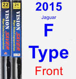 Front Wiper Blade Pack for 2015 Jaguar F-Type - Vision Saver