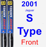 Front Wiper Blade Pack for 2001 Jaguar S-Type - Vision Saver