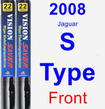 Front Wiper Blade Pack for 2008 Jaguar S-Type - Vision Saver