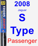 Passenger Wiper Blade for 2008 Jaguar S-Type - Vision Saver