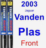 Front Wiper Blade Pack for 2003 Jaguar Vanden Plas - Vision Saver