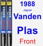 Front Wiper Blade Pack for 1988 Jaguar Vanden Plas - Vision Saver