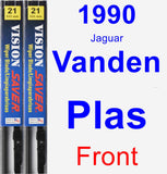 Front Wiper Blade Pack for 1990 Jaguar Vanden Plas - Vision Saver