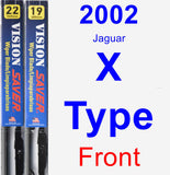 Front Wiper Blade Pack for 2002 Jaguar X-Type - Vision Saver