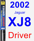 Driver Wiper Blade for 2002 Jaguar XJ8 - Vision Saver