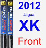 Front Wiper Blade Pack for 2012 Jaguar XK - Vision Saver