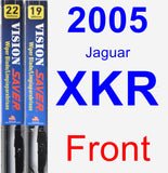 Front Wiper Blade Pack for 2005 Jaguar XKR - Vision Saver