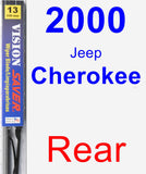 Rear Wiper Blade for 2000 Jeep Cherokee - Vision Saver